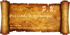 Pellikán Ulisszesz névjegykártya